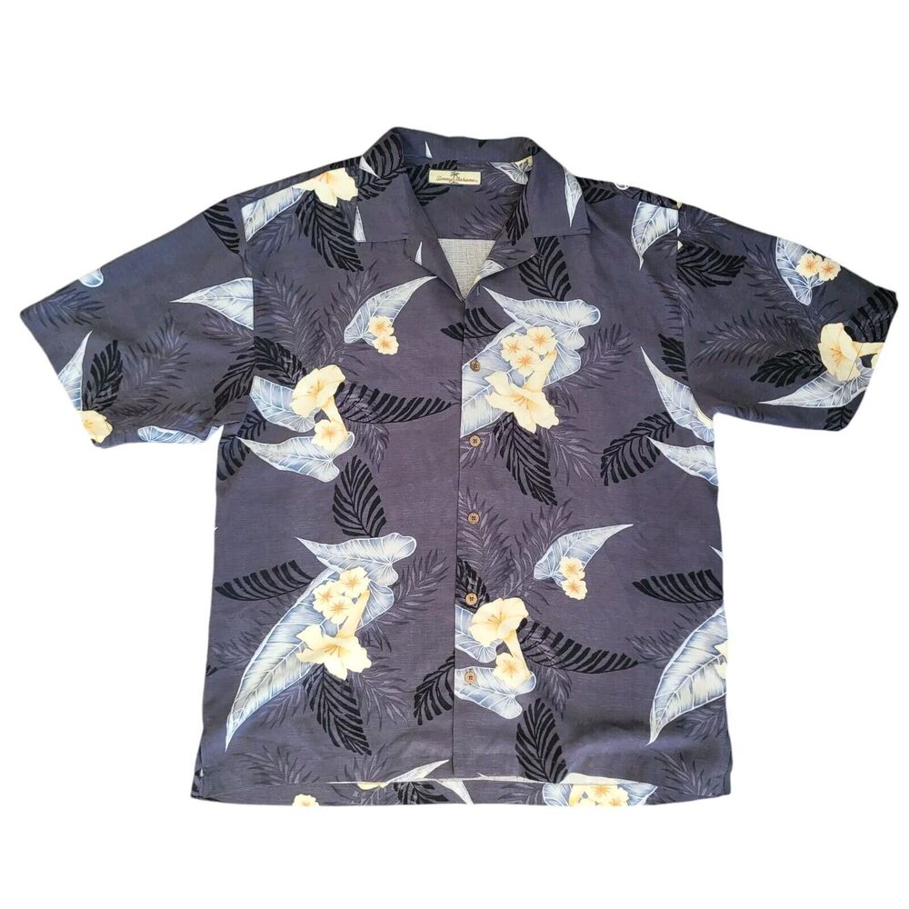Tommy Bahama Magnum P.I. Floral Print Silk Vacation Camp Shirt Size XL $118 EUC